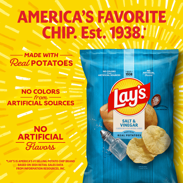 Lay's Potato Chips, Salt & Vinegar Flavored