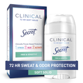 Secret Clinical Strength Soft Solid Antiperspirant and Deodorant, Free & Sensitive