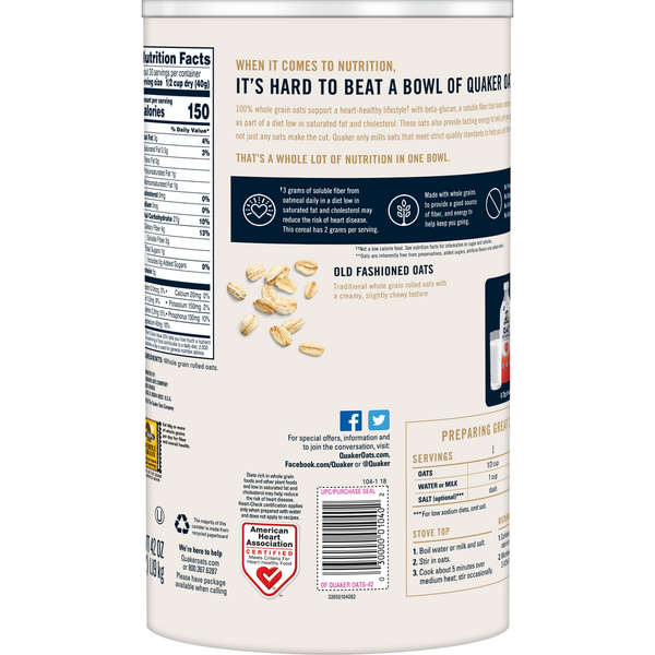 Quaker Old Fashioned Oatmeal