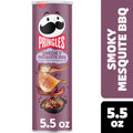 Pringles Smoky Mesquite BBQ Potato Crisps Chips, Lunch Snacks, 5.5 oz