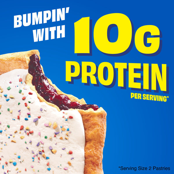 Pop-Tarts Protein Bumpin' Blueberry Toaster Pastries, 10g Protein, 8 Count