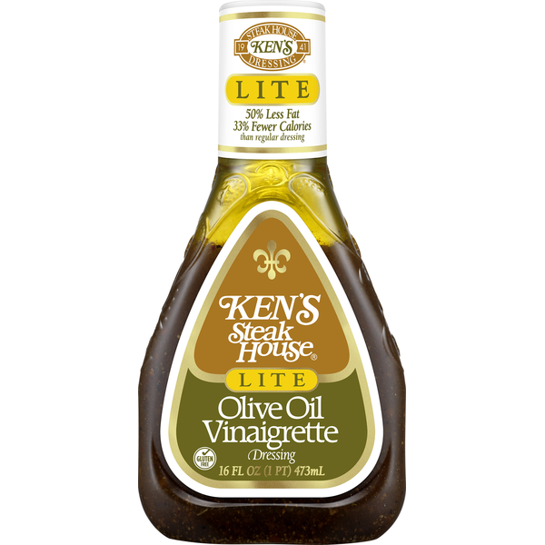 Ken's Steak House Dressing, Lite, Olive Oil Vinaigrette