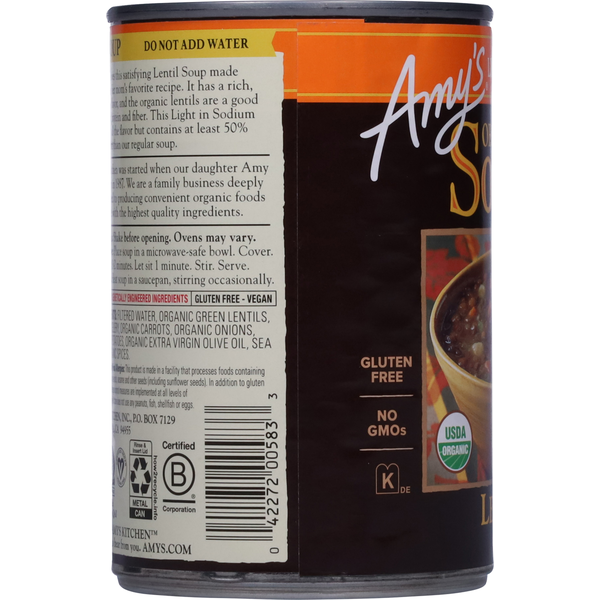 Amy's Kitchen Organic Lentil Soups