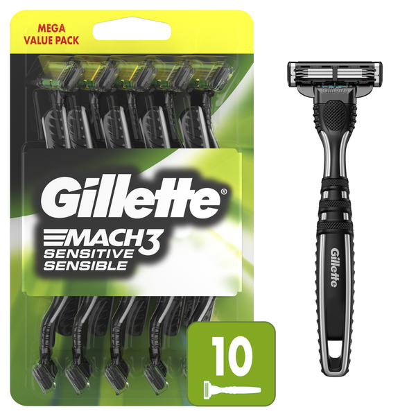 Gillette Mach3 Sensitive Men's Disposable Razors