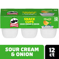 Pringles Snack Cups Sour Cream and Onion Potato Crisps Chips, Lunch Snacks, Snack Cups, 12 Count