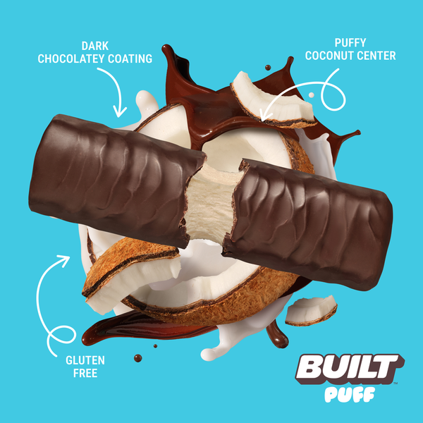 BUILT Collagen Protein Bar, Coconut Marshmallow Puff