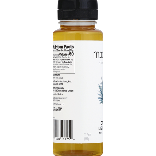 Madhava Light Agave, Organic