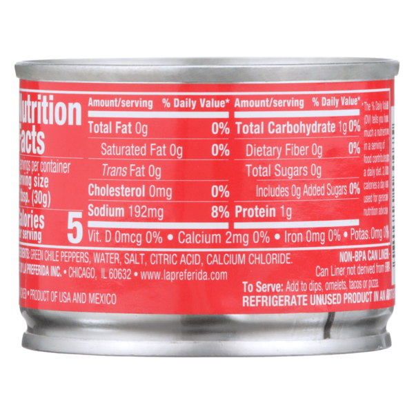 La Preferida Mild Diced Green Chiles, Roasted & Peeled