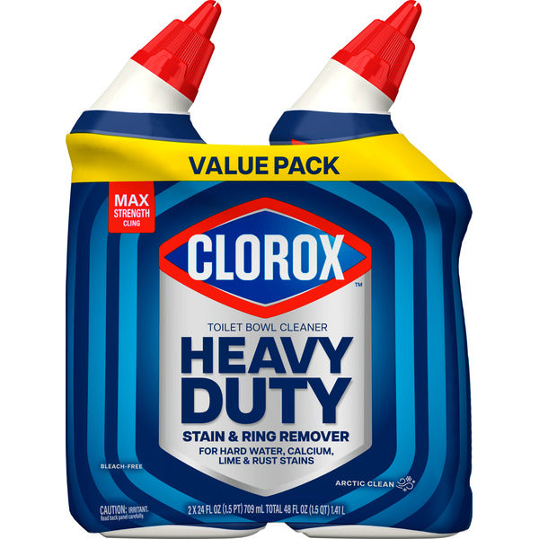 Clorox Toilet Bowl Cleaner Heavy Duty Stain and Ring Remover, Bleach Free, Arctic Clean