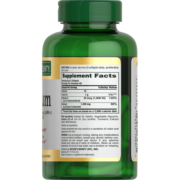 Nature's Bounty Calcium Rapid Release Softgels