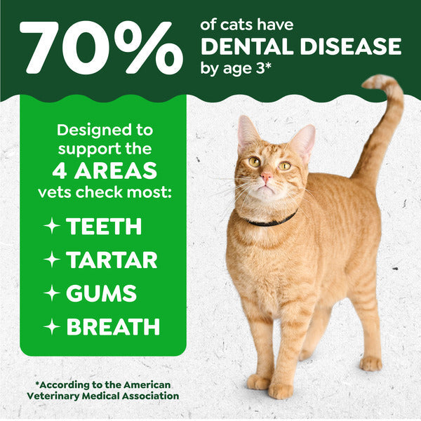 GREENIES Dental Cat Treats, Oven-Roasted Chicken Flavor