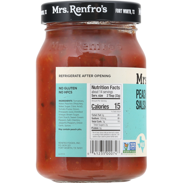 Mrs. Renfro's Salsa, Peach, Mild