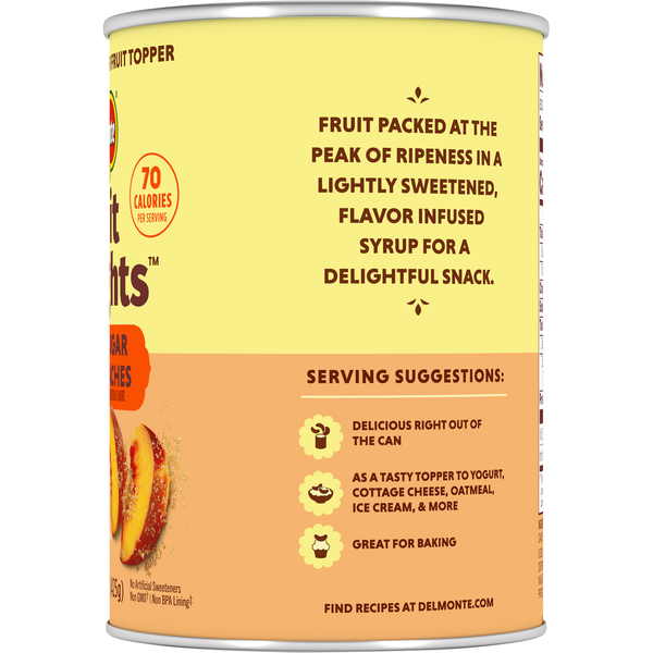 Del Monte Brown Sugar Sliced Peaches in Extra Light Syrup