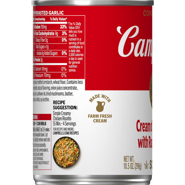 Campbell's Cream of Mushroom Soup With Roasted Garlic