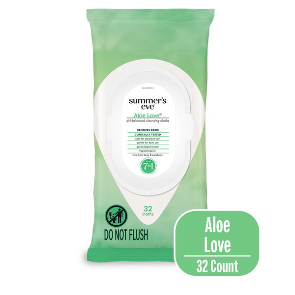 Summer's Eve Feminine Cleansing Wipes, Aloe Love