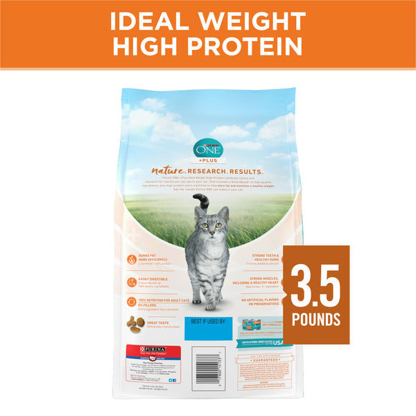 Purina ONE High Protein, Healthy Weight Dry Cat Food, +Plus Ideal Weight With Turkey