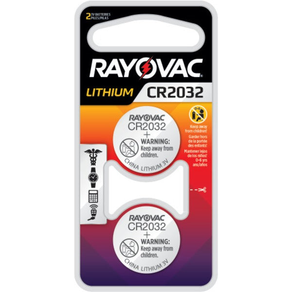 RAYOVAC Lithium Coin Cell Batteries Size 2032 3V