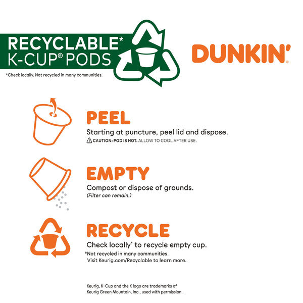 Dunkin' Cinnamania Coffee, 10 K-Cup Pods for Keurig Coffee Makers