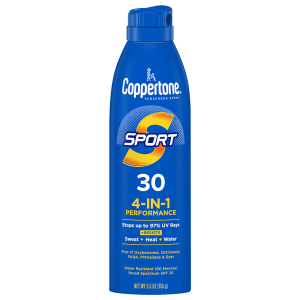 Coppertone Sport 4-in-1 Performance SPF 30 Sunscreen Spray