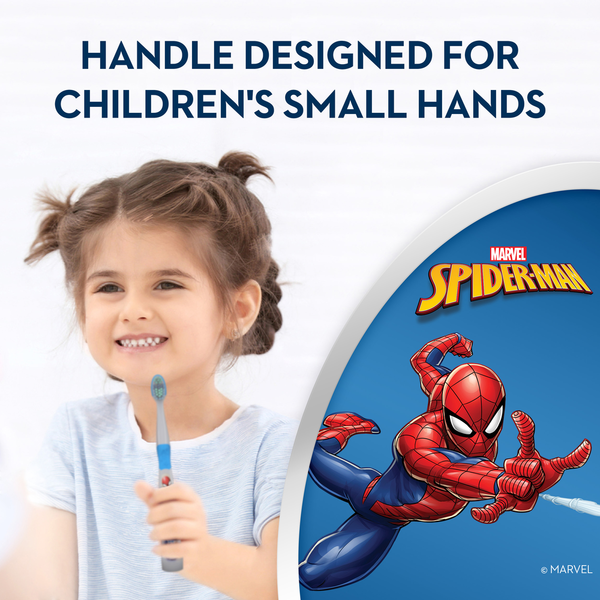Oral-B Manual featuring Marvel's Spiderman, Soft Bristles, for Children and Toddlers