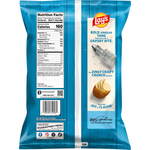 Lay's Potato Chips Salt & Vinegar