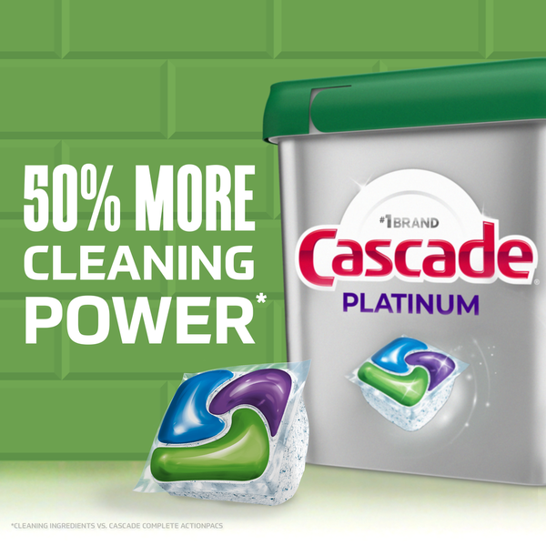 Cascade Platinum Dishwasher Pods, Lemon