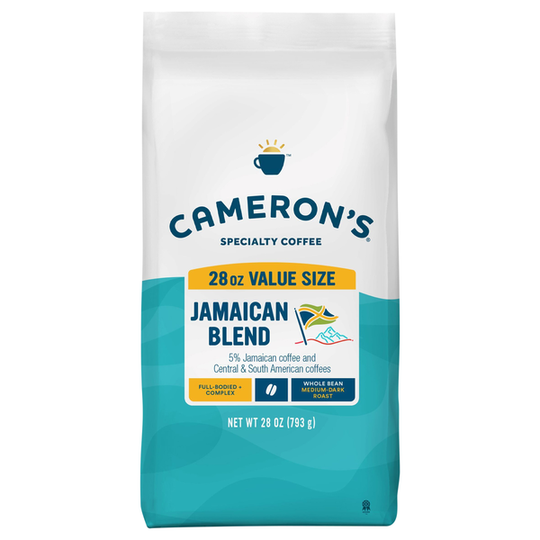 Cameron's Coffee, Bag, Jamaican Blend Medium-Dark Roast Whole Bean