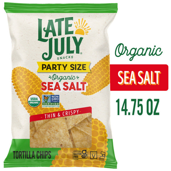 LATE JULY Snacks Restaurant Style Sea Salt Tortilla Chips