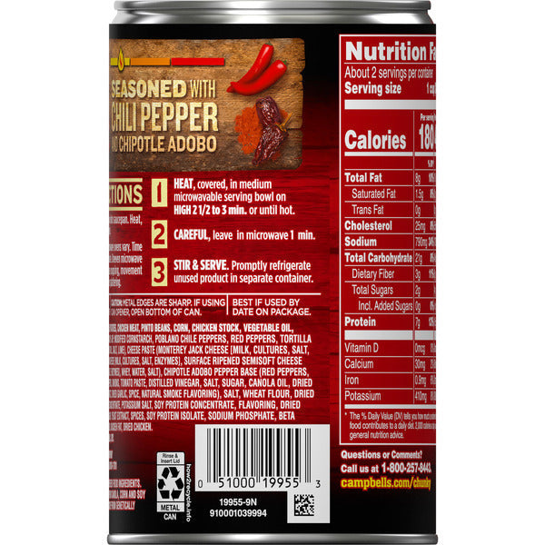 Campbell's Spicy Chipotle Chicken Corn Chowder Soup