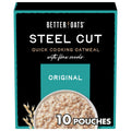 Better Oats Steel Cut Original Instant Oatmeal with Flax Seeds