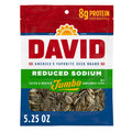 DAVID Reduced Sodium Salted and Roasted Jumbo Sunflower Seeds Keto Friendly Snack