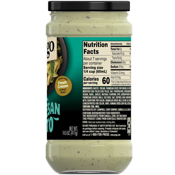 Prego Creamy Parmesan Pesto Sauce