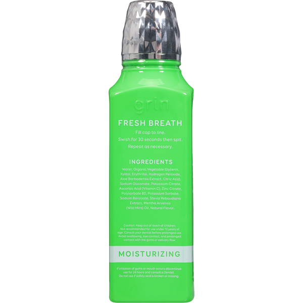 Grin Oral Care FLOSSPYX Fresh Breath Super Mint Oral Rinse