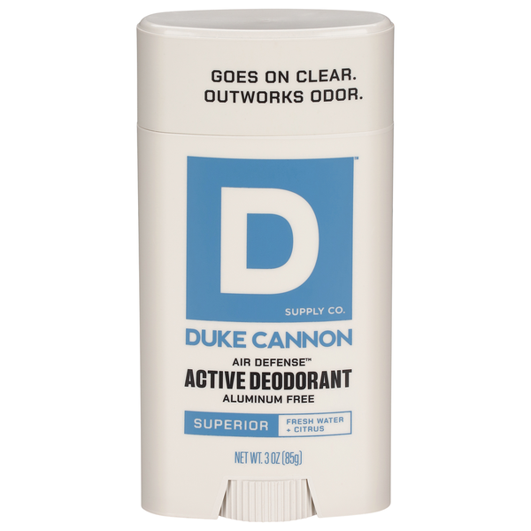 Duke Cannon Supply Co. Deodorant, Active, Superior/Fresh Water + Citrus