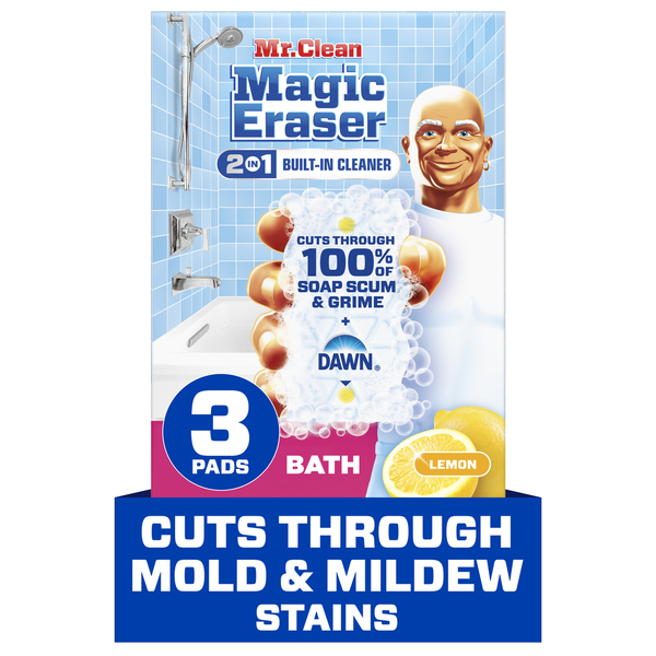 Mr. Clean Magic Eraser Sponge, Bathroom Cleaner, 2 in 1 Bath