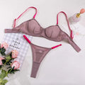 Lavender and Pink See-through Two-piece Set