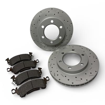 LEED Brakes MaxGrip XDS Cross Drilled and Slotted Brake Rotor and Pad Kits - RK6001X