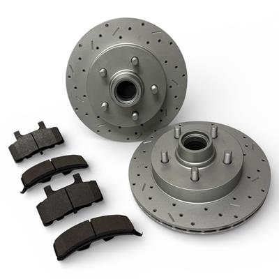 LEED Brakes MaxGrip XDS Cross Drilled and Slotted Brake Rotor and Pad Kits - RK6003X