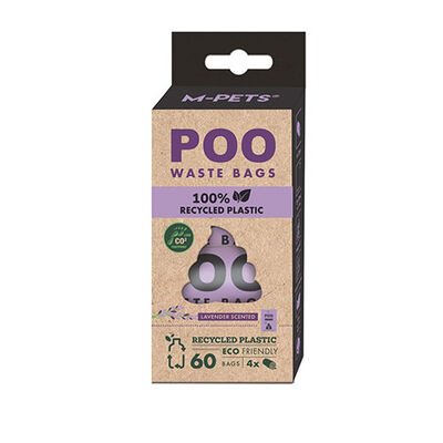 M-Pets Lavender Scented Recycled Dog Waste Bags 60 Count