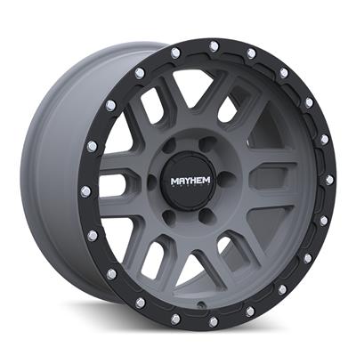 Mayhem Delta 8304 Matte Gunmetal Wheels with Matte Black Rings - S0011