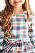 Christmas Plaid L/S Pocket Twirl Dress