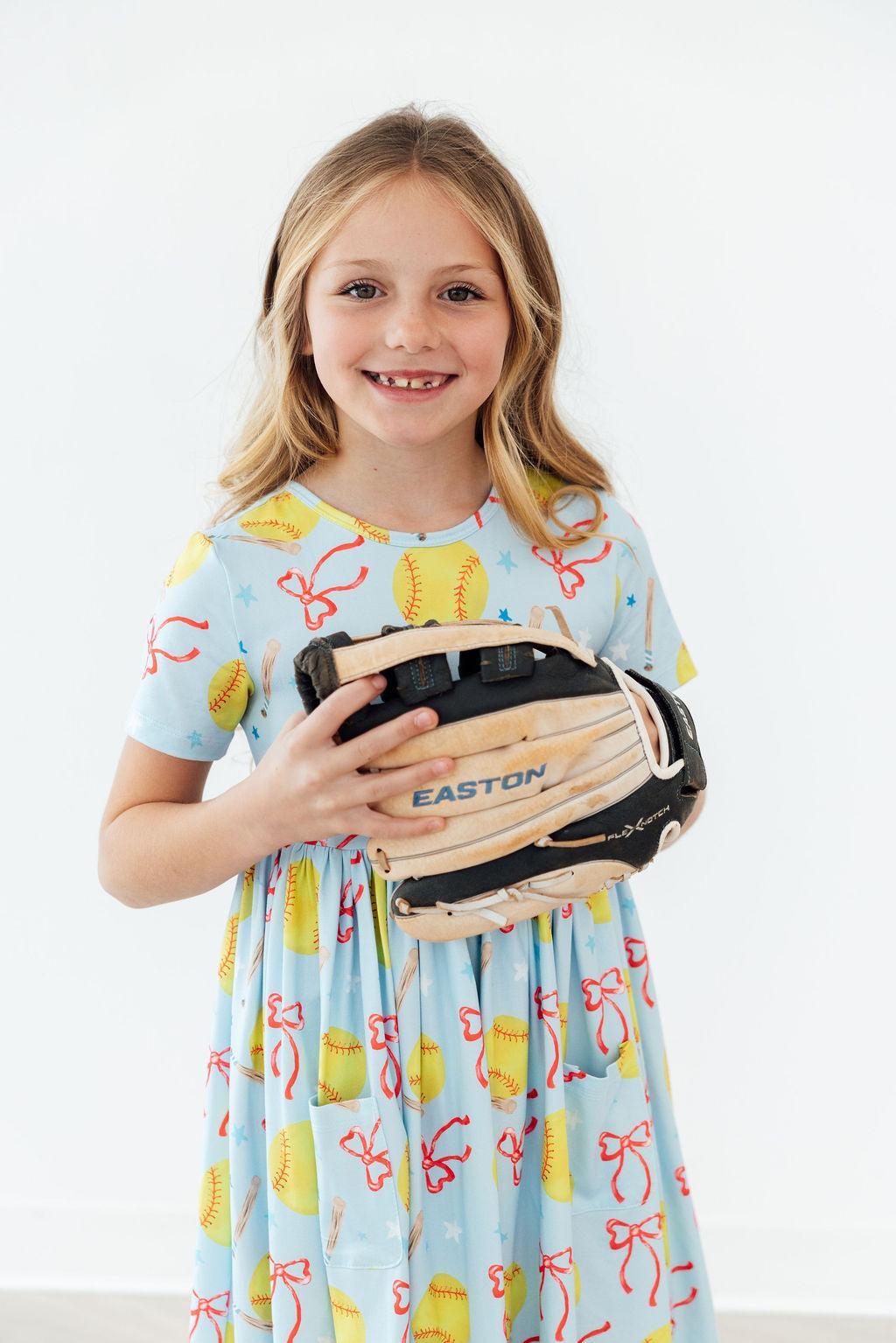 SALE Softball Sweetie S/S Pocket Twirl Dress