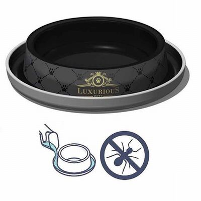 Moderna Trendy Luxurious Plastic Cat Bowl for Food and Water 210ml