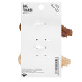 Eklips 2-Piece Frosted Ribbon Hair Clips in Brown & Beige