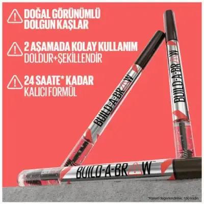Maybelline 2-in-1 Black Brown Eyebrow Pen & Setting Gel: Define, Shape & Hold All Day. Long-Lasting Brow Definer & Shaper