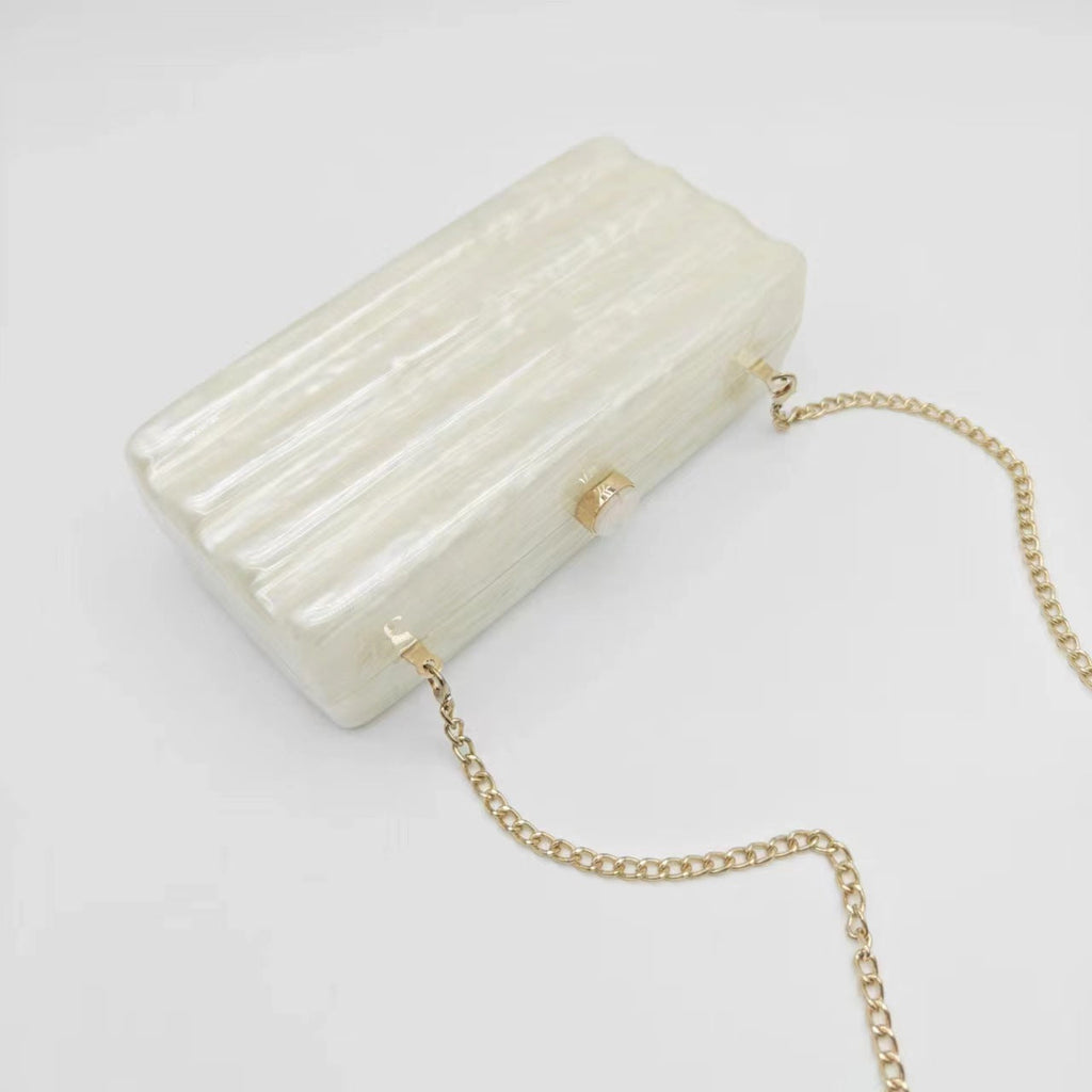 New luggage with acrylic personality, cute, simple, sweet, wedding banquet bag, one shoulder diagonal cross, fashionable woman