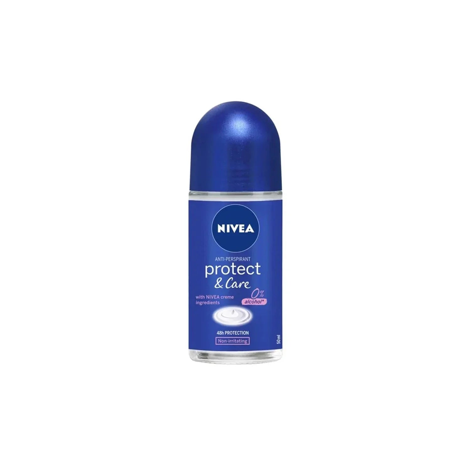 Nivea Protect & Care 48H 0% Alcohol Anti-Transpirant Roll-On Deodorant 50ml
