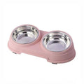 Nunbell Melamin Steel Double Pet Food Bowl Penguin Design 0.4L