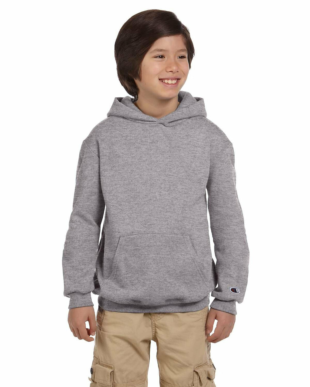 Champion Youth Pullover Hoodie Light Steel Size Small