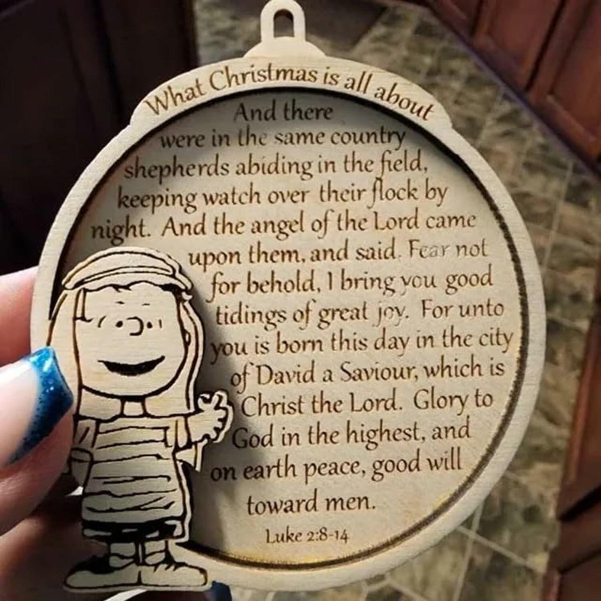 Wooden Christmas Ornaments Elephant Friendship Gifts for Women Sister 5PCS